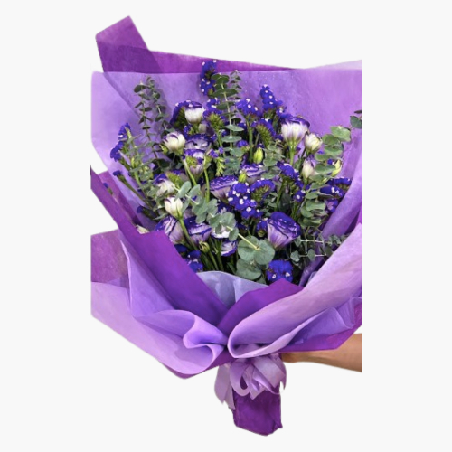 Purple Bouquet with Eustoma